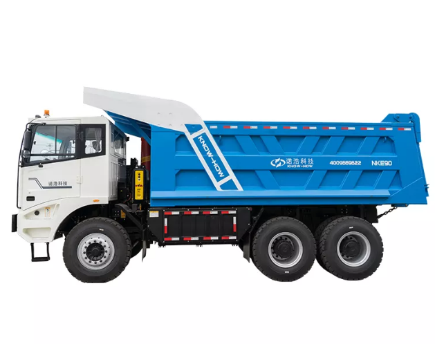 Dual motor mining electric dump truck