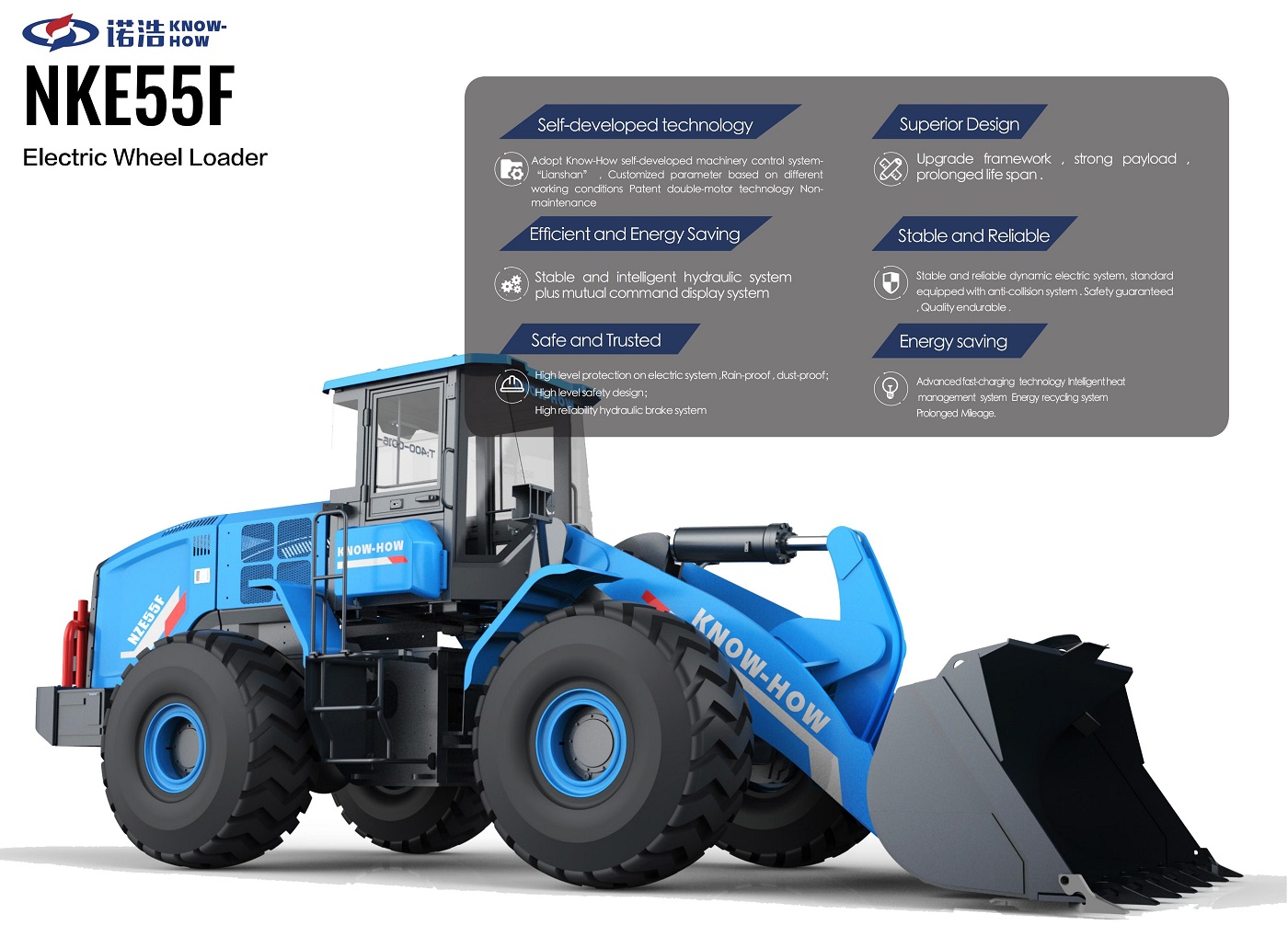 NZE55F 316kwh electric wheel loader